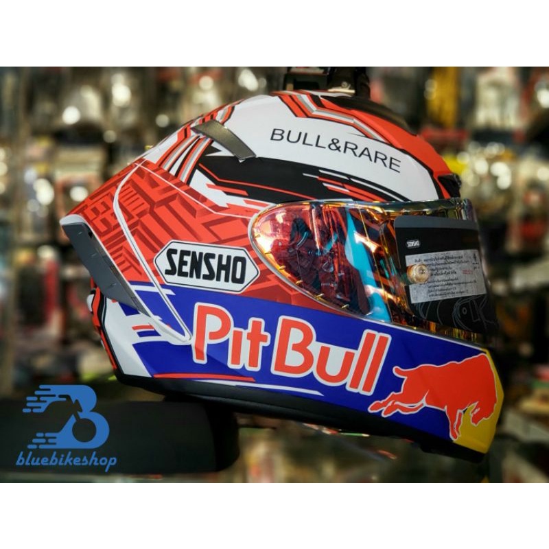 หมวกกันน็อค SENSHO ลาย Pit Bull และลาย Black Bull แถมฟรีsticker kit