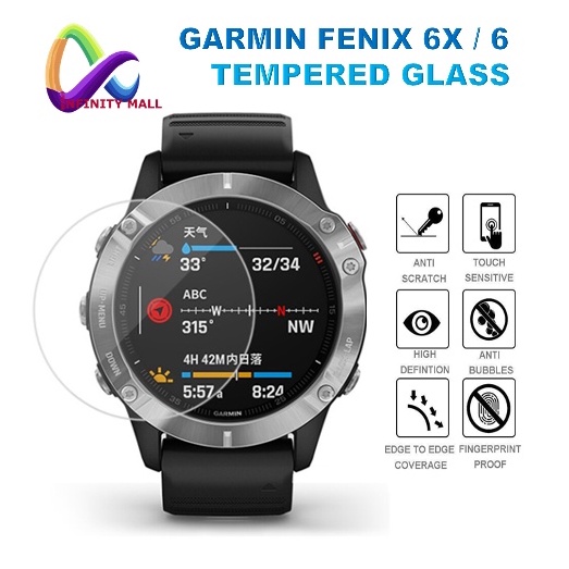 ฟิล์มกระจก Garmin Fenix 6 / 6 Pro solar / Approach S62 / Fenix 6X / 6X pro/sapphire solar/Enduro  tempered glass ฟิล์ม