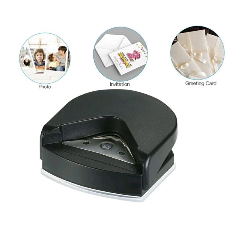 พร้อมส่ง! (สีดำเข้าเพิ่ม )ที่ตัดมุมกระดาษ เครื่องตัดมุมนามบัตร ขนาดR4mm ราคา ถูกที่สุด ดีลบีเคเค แกลเลอรีภาพที่ 2