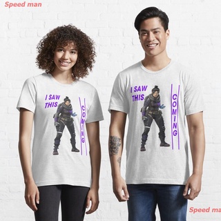 เสื้อยืดคอกลมราคาระเบิดSpeed man เอเพ็กซ์เลเจนส์ apex legendsเสื้อยืด I saw this coming apex the legend game art for gam