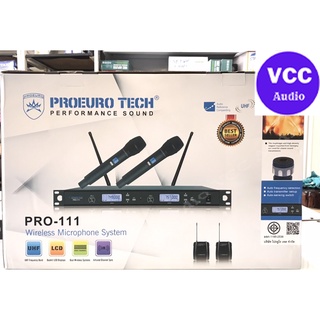 PROEURO TECH PRO-111 ไมค์ลอย มือถือคู่ UHF ไมค์ ราคาถูก โปรยูโร เทค ส่งสัญญาณความถี่ใหม่ กสทช ขออนุญาติเรียบร้อย