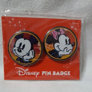 Pin Mickey Mouse Minnie Mouse พินคู่ เข็มกลัดคู่ Mickey Minnie