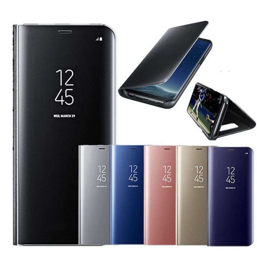 เคส Samsung S8 Plus /S9 Plus /S10 /S10 Plus /Note 5/Note 8/Note 9/A2 core Clear View Mirror Leather 