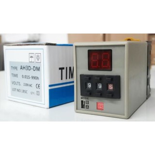 ไทม์เมอร์ดิจิตอล 220 VAC รุ่น AH3D-DM มีพร้อมขา Socket 083A Digital Timer 220 VAC