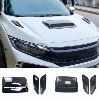 3Pcs/Set Universal Car Air Flow Intake Hood Scoop Vent Bonnet Decorative Covers Center Side Air Outlet Auto Exterior Accessories