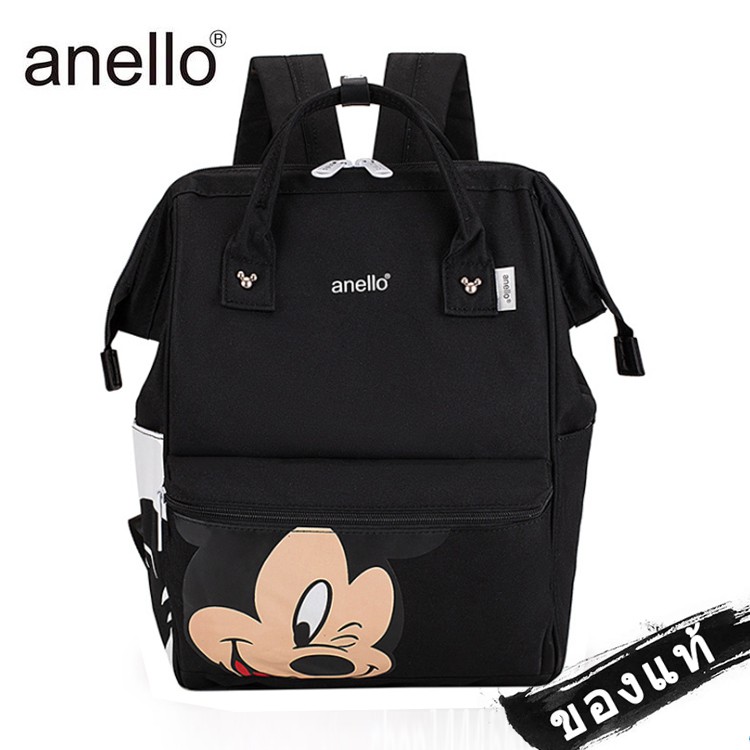 Bai.studio-พร้อมส่ง️ กระเป๋า Anello Mickey ใบใหญ่ มี 5 / กระเป๋า Anello Đisnēy  Polyester Canvas Backpack