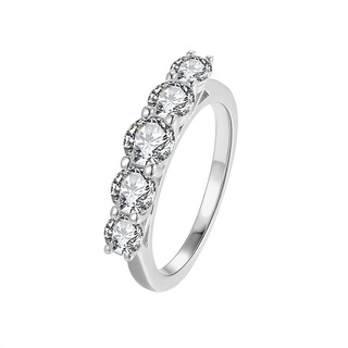 5 Moissanite Diamond Band Ring 1.5ct