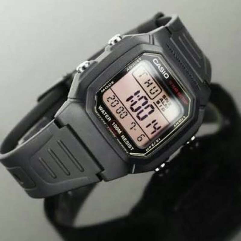 Win Watch shop CASIO นาฬิกาข้อมือผู้ชาย สายเรซินสีดำ รุ่น W800HG9AV