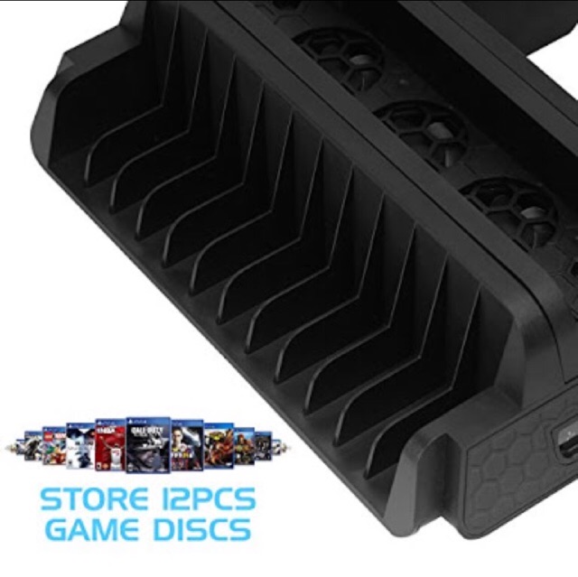 Dobe ขาตั้งเครื่อง Ps4 Pro/Slim มีไฟบอกสถานะการชาร์จจอย (Stand for Ps.4)(ขาตั้ง ps4 3 in 1)(ขาตั้งPS4)(PS4 Stand)