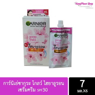 Garnier  การ์นิเย่ซากุระ โกลว์ ไฮยาลูรอน เซรั่มครีม spf30