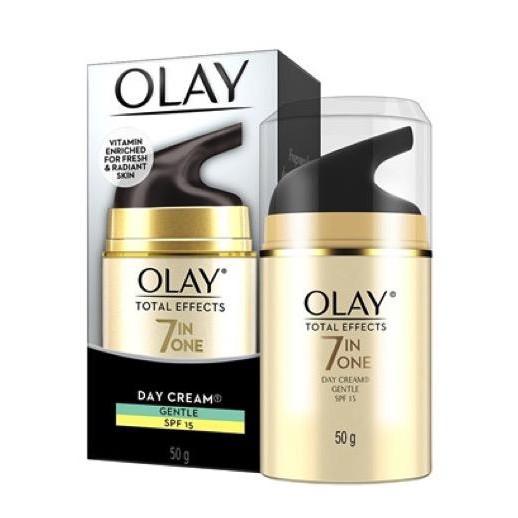 Olay Total Effect 7in1 Day Cream Gentle SPF15 โอเลย์ โททัล เอฟเฟ็คส์ 7in1 เดย์ครีม สูตรอ่อนโยน 50ml.