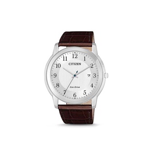 CITIZEN Eco-Drive AW1211-12A/FE6011-14A Leather Watch ( นาฬิกาคู่พลังงานแสง )