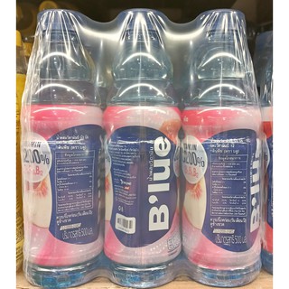 บลู กลิ่นพีช (รสเพล์ฟูลพีช) ขนาด 500ml ยกแพ็ค 6ขวด น้ำดื่มผสมวิตามิน รสพีช BLUE PLAYFUL PEACH