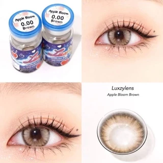 คอนแทคเลนส์ รุ่นตาประกายสวยสุดๆ🌈Apple Bloom🌈 Brown / Gray (Luxzylens) ขนาดกลาง💖