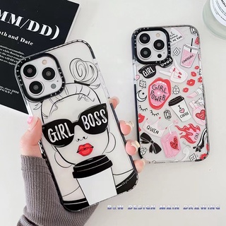 เคสโทรศัพท์มือถือแบบนิ่ม ใส กันกระแทก ลาย GIRL BOSS แฟชั่น สําหรับ iPhone 13 12 11 Pro MAX IX XS MAX XR 7Plus 8Plus