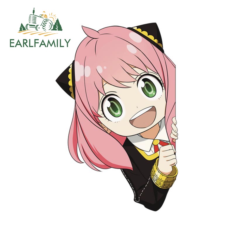 Earlfamily สติกเกอร์ ลายอนิเมะ One Piece Peeker กันน้ํา สําหรับติดตกแต่งกระจกรถยนต์ รถจักรยานยนต์ 13 ซม.