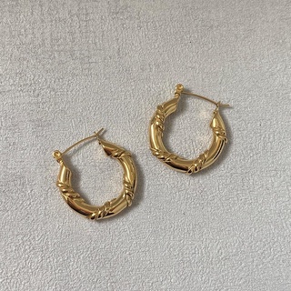 dd MNE - Rope in circle earring | ต่างหูห่วงทองงานไทเทเนี่ยม