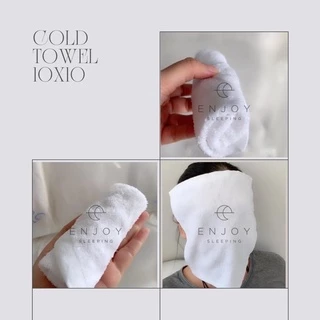 ผ้าเย็น ผ้าขนหนู cold towel face towel ผ้าเช็ดมือ ขนาด 10 x 10 นิ้ว คอตตอน 100% ผ้าร้อน ผ้าwelcome