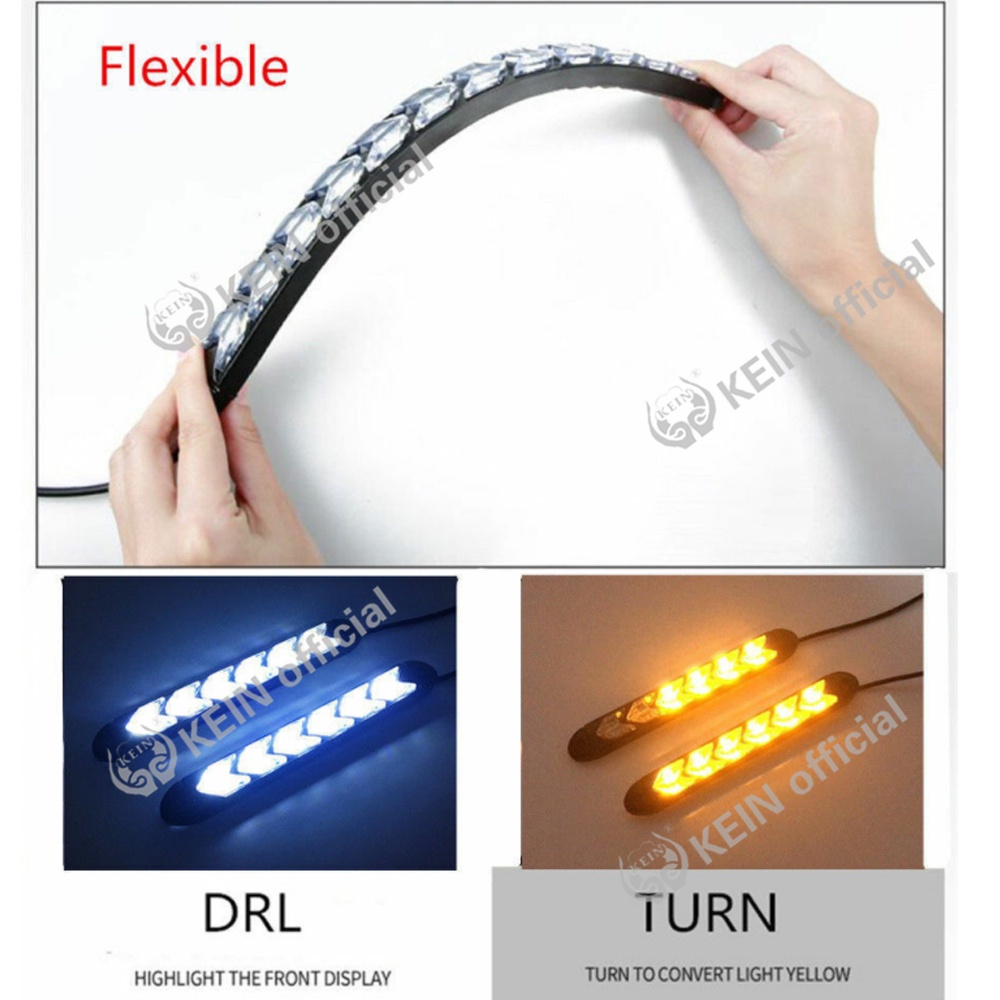KEIN ไฟเลี้ยว Led สองสี กันนั้ำ สว่างมาก สำหรับรถจักรยานยนต์ 2 ชิ้น ไฟเดย์ไลท์พร้อมไฟเลี้ยววิ่ง ไฟเดย์ไลท์ led รถยนต์ ไฟเดย์ไลท์ led ราคา ถูกที่สุด ดีลบีเคเค แกลเลอรีภาพที่ 9