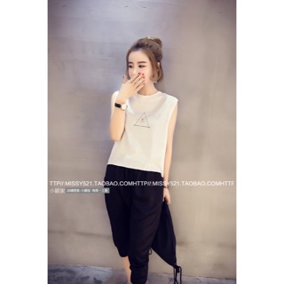 เสื้อแฟชั่น แขนกุด อักษร K