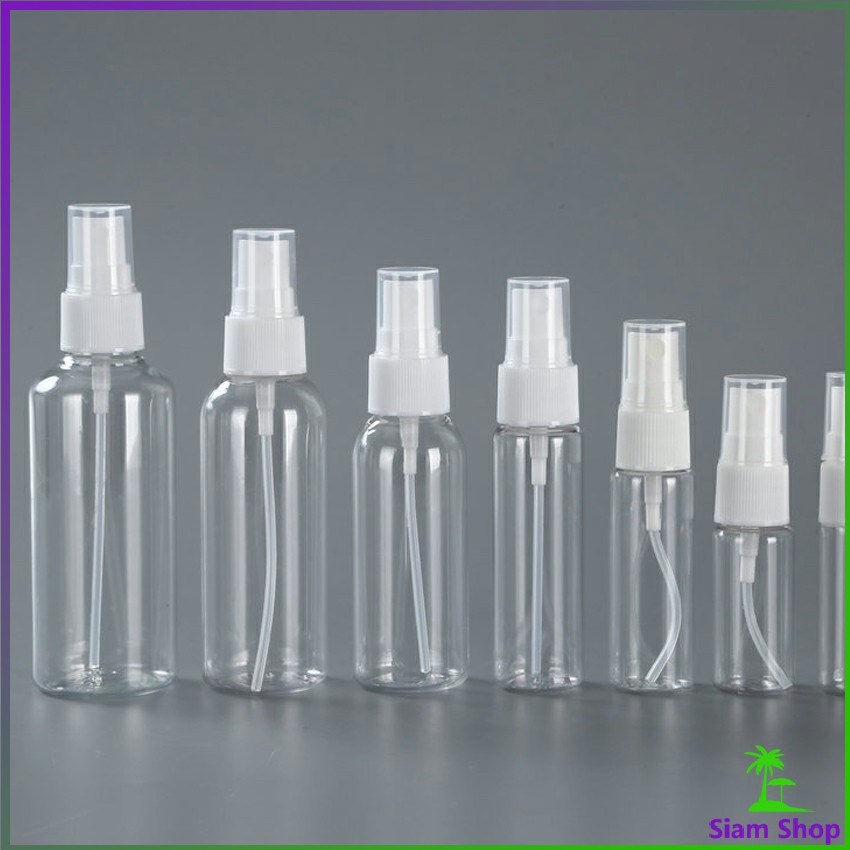 ขวดใส่สเปรย์พกพา ขวดสเปรย์ สีใส ขวดสเปรย์น้ำหอม มี ขนาด 30 50 100 มล Transparent spray bottle