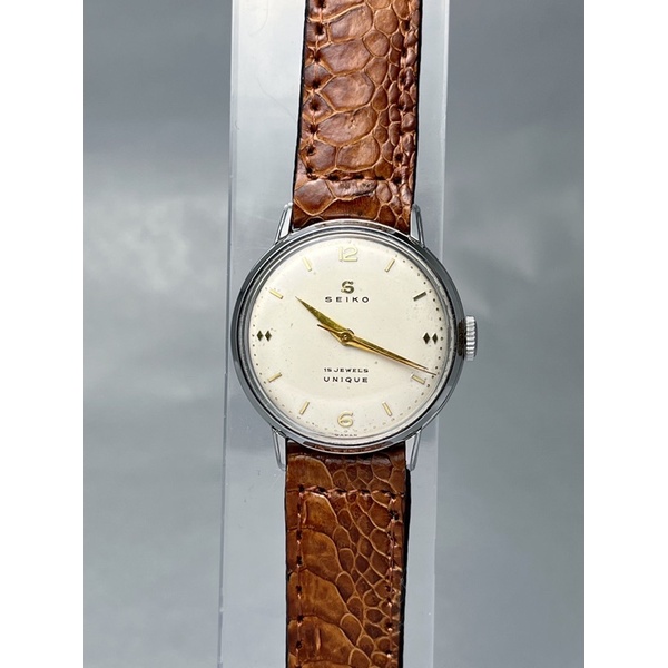 นาฬิกาเก่า นาฬิกาไขลาน นาฬิกาข้อมือโบราณไซโก้ Vintage Seiko Unique “S mark” flying Arabic indices