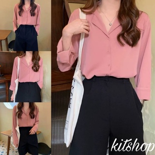 เสื้อเชิ้ตสีชมพู เสื้อเชิ้ตคอปก เสื้อเชิ้ตแขนยาว มีกระดุมด้านหน้า และปลายแขน ผ้าไหมอิตาลี ใส่แล้วเย็นสบาย ดูดีมีราคา