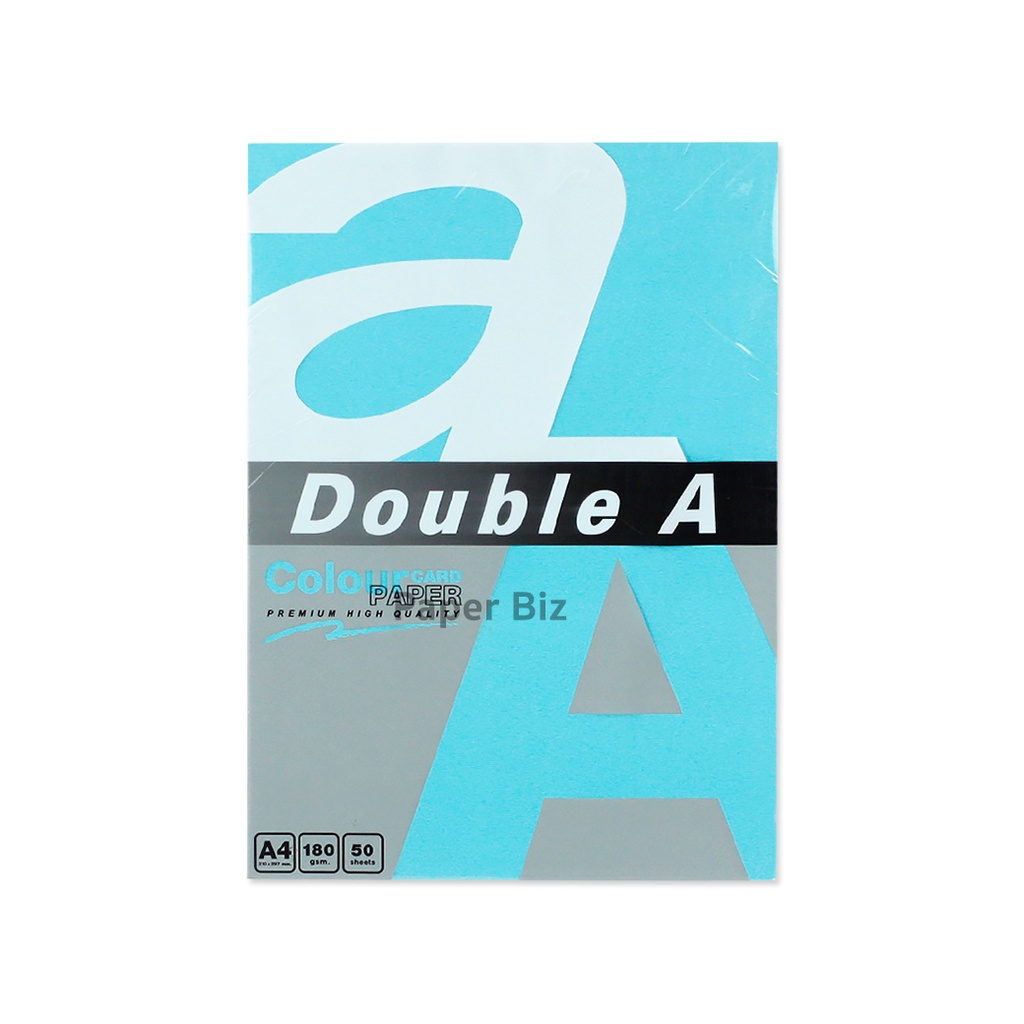 Double A กระดาษสี ขนาด A4 หนา 180 แกรม 50 แผ่น