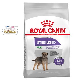 Royal Canin Mini Sterilised (โรยัล คานิน อาหารสุนัขแบบเม็ด สำหรับสุนัขพันธุ์เล็กที่ทำหมัน) 8kg