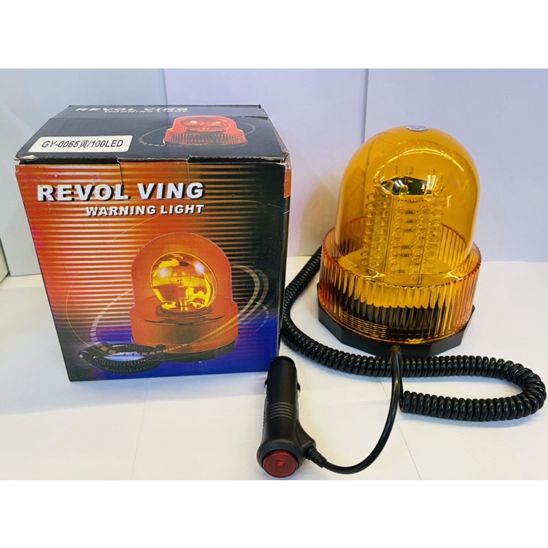 ไซเรนแม่เหล็กติดหลังคาหัวกลม2สเต็ป100LED 12v