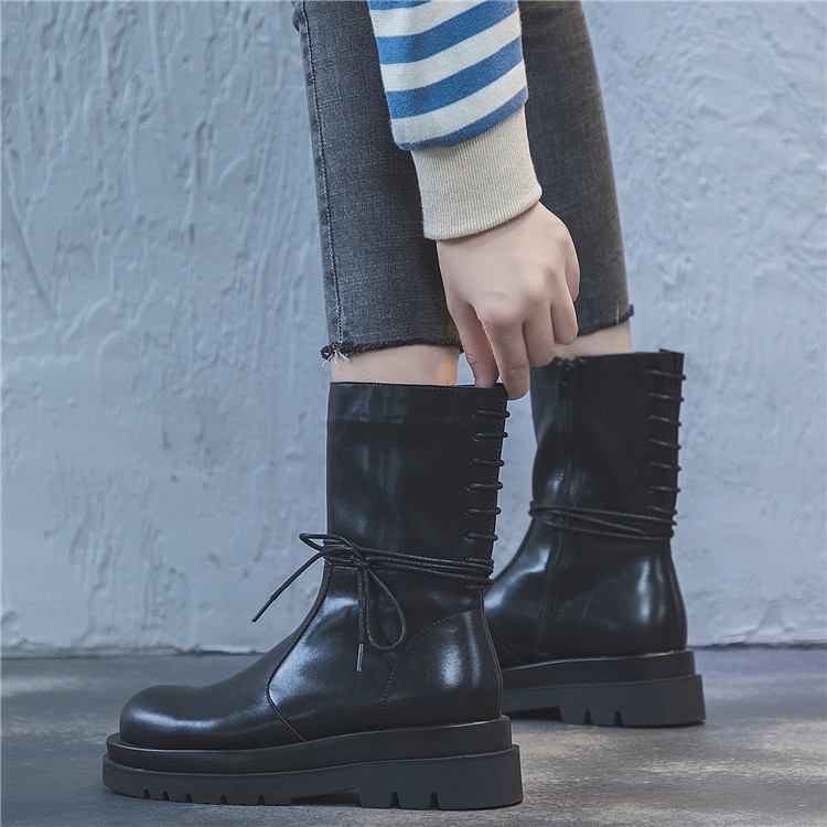 Martin Boots Thicksoled Canvas Bot High top Shoes Female Students