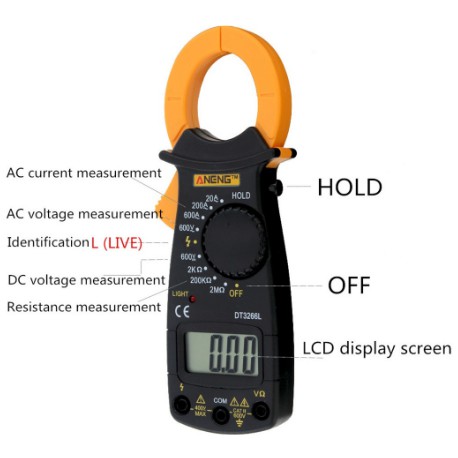 AC Digital Clamp DT3266L LCD Display แคล้มป์มิเตอร์ดิจิตอล