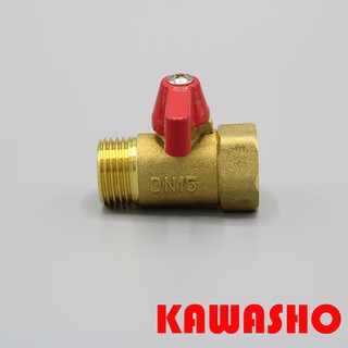 มินิบอลวาล์ว 1/2 นิ้ว ทองเหลือง ผ/ม (ผู้เมีย) Mini Ball Valve M/F "KAWASHO"