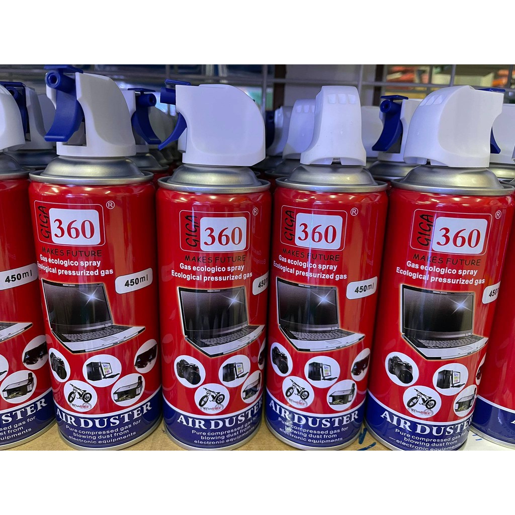 Giga 360 Air Duster for PC and Laptop สเปรย์ลมกำจัดฝุ่น สามารถพ่นใส่แผงวงจร หรือ อุปกรณือิเลคโทรนิคส