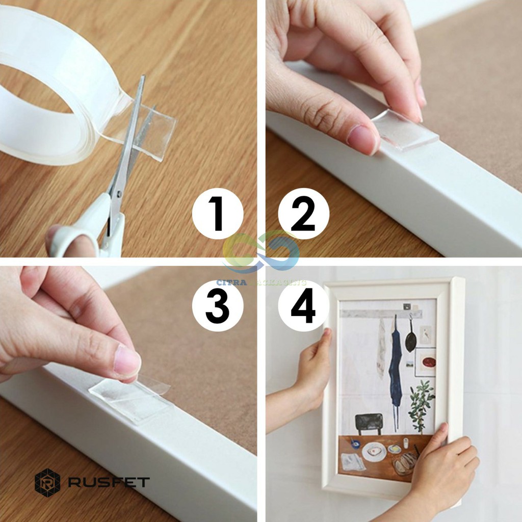 MAGIC เทปใสคู่ 30MM X 2 M (2 MM THICKNESS) ราคา RUSFET FACTORY