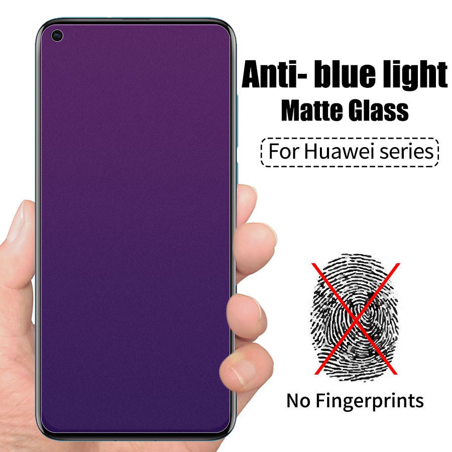 สําหรับ Huawei P20 Pro P30 Lite Nova 3 3i 4 5T 7i Honor 10 20 8X Y9 Prime 2019 Y9S 9H Matte Anti Blue Light Ray Tempered Glass Screen Protector