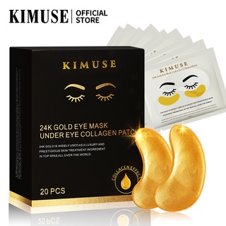 Kimuse (20 ชิ้น / เซต) แผ่นมาส์กใต้ตา คอลลาเจน ช่วยปรับปรุงรอยคล้ําใต้ตา