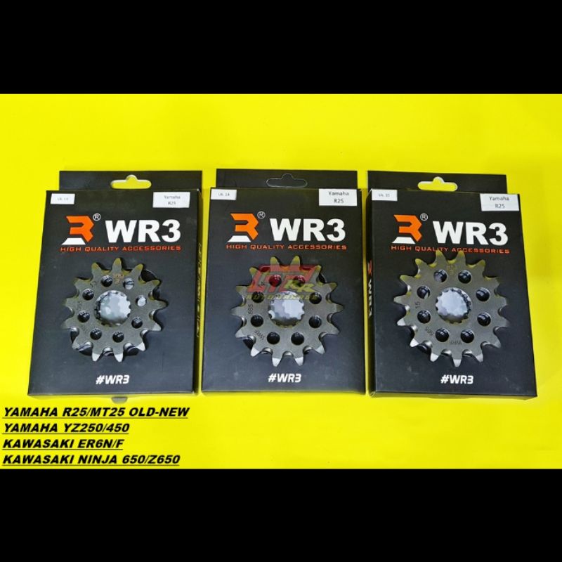 เกียร์หน้า WR3 520 - 13T 14T 15T 16T ER6N ER6F Z650 Ninja 650 2017up
