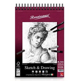 สมุดวาดเขียน A4 ริมลวด 90แกรม