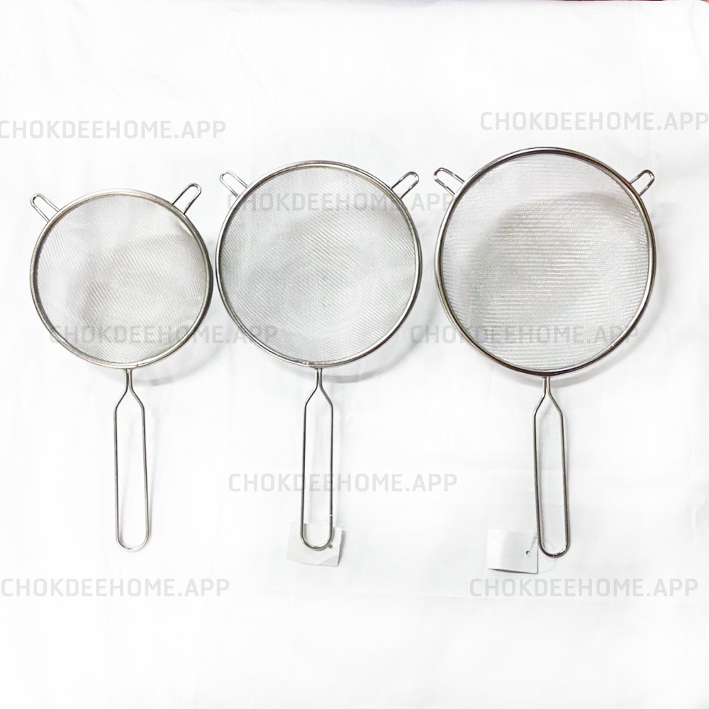 กระชอนคั้นกะทิ กระชอนกรองกาก กระชอนมุ้งจีน  3 ไซส์ กระชอนตักของทอด กระชอน กระชอนกรองถี่ - รูปที่ 2