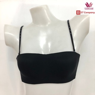 ชุดชั้นใน Wacoal บราเกาะอก Body Bra สีดำ (BL) รุ่น WB3B53 มีโครง 1/2 Cup สลับสายได้ 10 แบบ ไร้ตะเข็บ เกาะแน่น เกาะอก