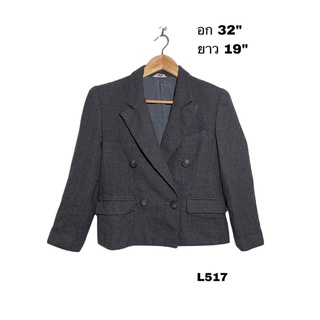 Women Suit/Blazer เสื้อสุทผู้หญิง แขนห้าส่วน มีซับใน อก 32 ยาว 19 นิ้ว L517