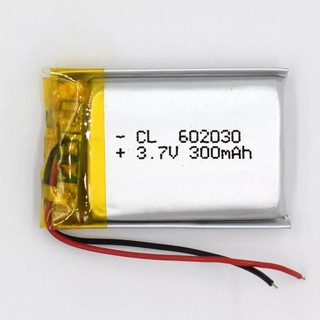 *****ฟรีค่าส่ง***** แบตเตอร์รี่ 3.7V 300mAh Li-polymer Rechargeable Battery Li-ion Cell ขนาด 602030