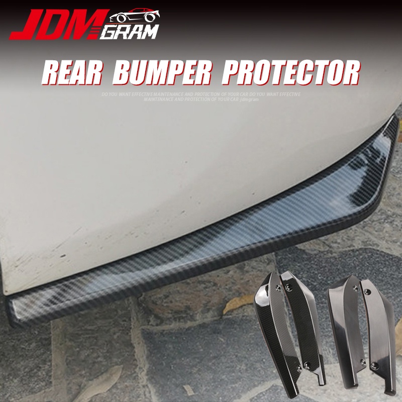 JDMGRAM Universal รถด้านหลังกันชน Auto Anti-Scratch ดิฟฟิวเซอร์ Splitter สปอยเลอร์ Racing ANGLE Protector รถยนต์อุปกรณ์เสริมภายนอก