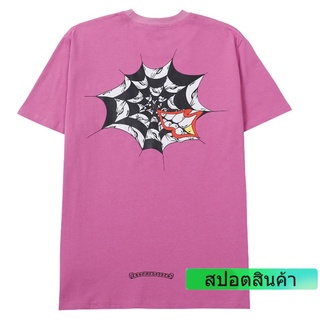 เสื้อยืดคอกลมแขนสั้นพิมพ์ลาย Graffiti Heart Chrome Street สไตล์ลำลอง