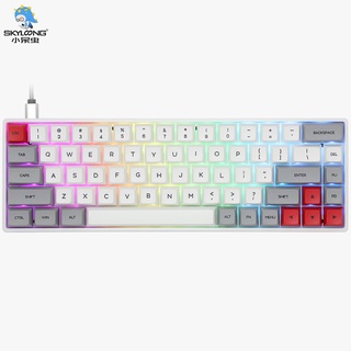 【SKYLOONG】 Sk68 Gateron แกนออปติคอล กลไก ไร้สาย 68 แกน : เขียว แดง ชา คีย์บอร์ดเชิงกล สีดํา อุปกรณ์เสริมคอมพิวเตอร์