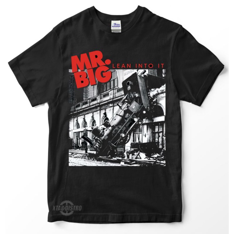 MR BIG LEAN INTO IT เสื้อยืดพรีเมี่ยม mrbig เสื้อยืดวินเทจ oversize เหล็กแม่บ้าน acdc the beatles metallica