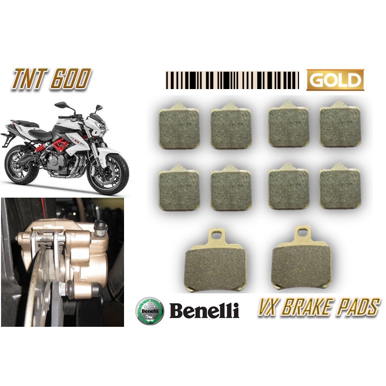 BENELLI DAYTONA VX BRAKE PADS TNT 600 GOLD QUALITY