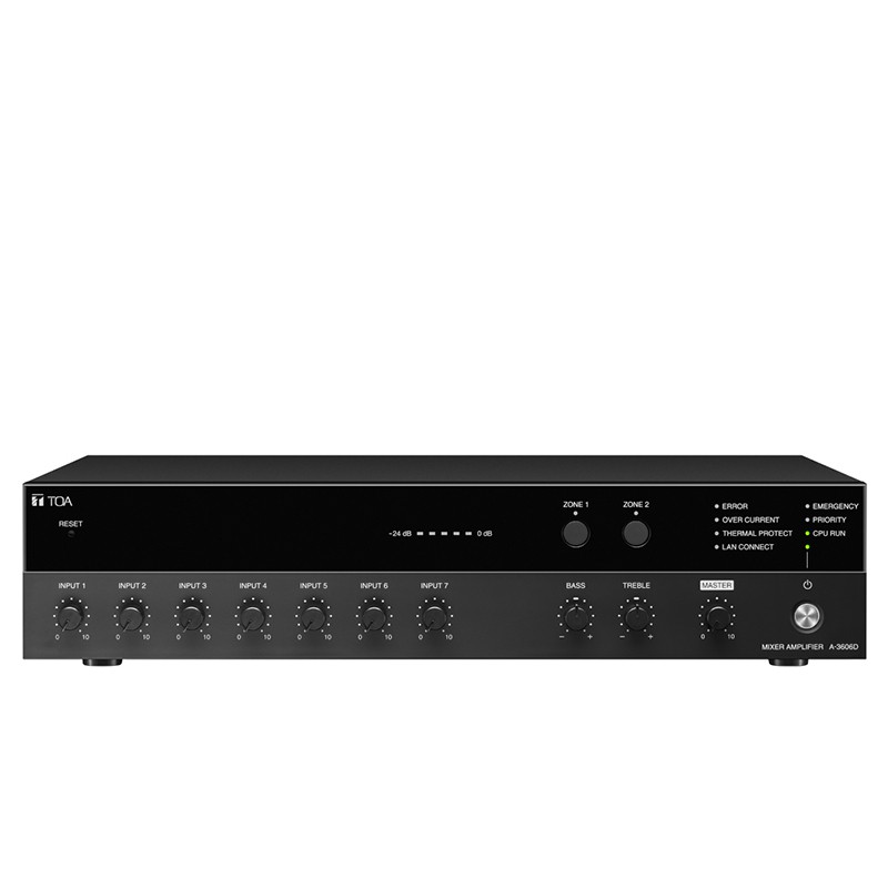 TOA A-3612D Digital Mixer Amplifier 120W มิกเซอร์แอมป์ สีดำ