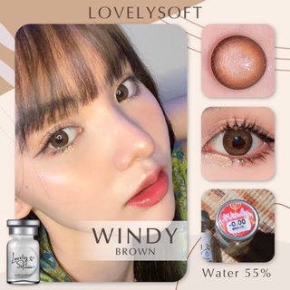 ✨ Windy brown (Lovely soft) ขนาดBig ตาโต ✔️เลนส์จดทะเบียนถูกต้อง (บิ๊กอาย คอนแทคเลนส์ bigeyes)